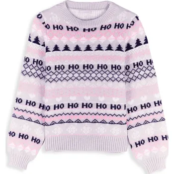 Dámský svetr GATE Dámský pulovr s vánočním motivem Šedá 44