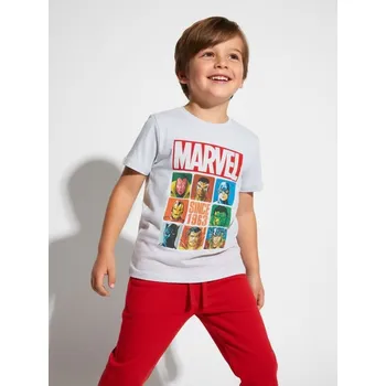 Dětská móda Sinsay - Bavlněná košilka s potiskem Avengers - šedá - 695GJ-09M - 695GJ-09M-98