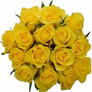umělá květina Kytice 15 žlutých růží SONRISA 40cm