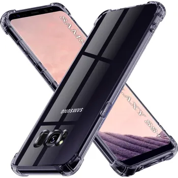 Pouzdro na mobilní telefon Techsuit Shockproof průhledný silikon pro Samsung Galaxy S8 Plus kouřově černý