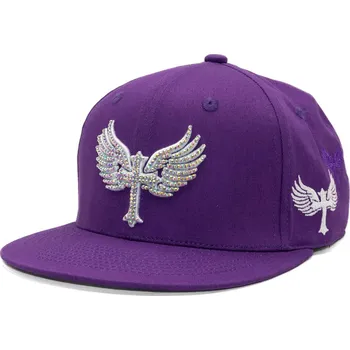 Kšiltovka Kšiltovka Reflection Luxury Shine Loud Snapback - Grape Purple / White