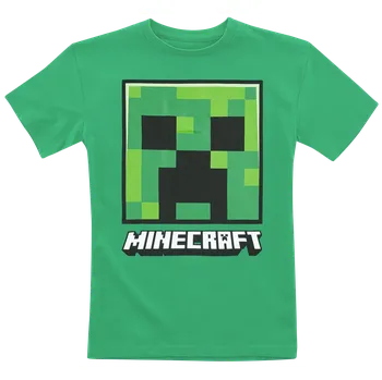 Chlapecké tričko Tričko z Minecraft - Kids - Creeper Face - Deti - zelená