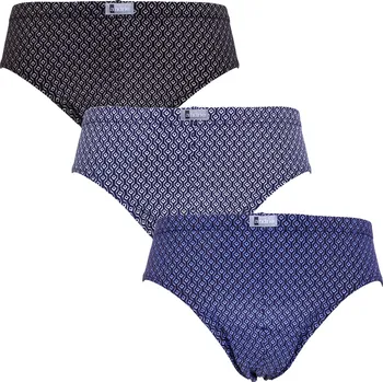 Slipy 3 Pack pánských slipů Andrie PS 3588 bílo-navy, navy, černá - velikost XXL