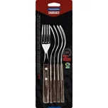 Tramontina Churrasco Steaková vidlička - hnědé dřevo, 6 ks