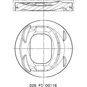 Píst motoru Píst MAHLE 028 PI 00118 001