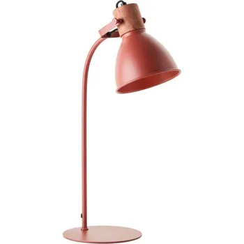 Lampička Brilliant 94555/01 Stolní lampa ERENA červená + dřevo