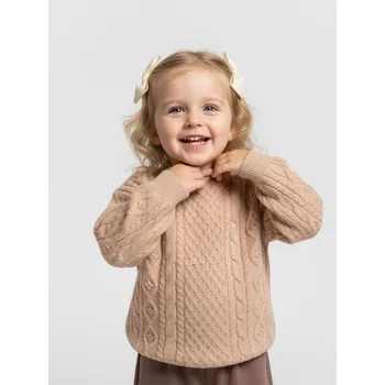 Dívčí svetr Sinsay - Strukturovaný svetr - růžová - ZP207-39X - ZP207-39X-104