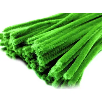 Hobby drát Chlupaté drátky na tvoření 6 mm, zelená trávová - neon