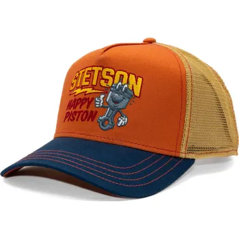 Kšiltovka Kšiltovka Stetson - Trucker Cap Piston - Navy/Burned Orange velikost One Size (56-59 cm)