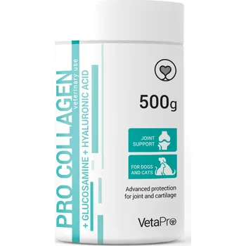 Kloubní výživa pro psa a kočku Vetapro PRO Collagen 500 g prášku datum spotřeby 12/25