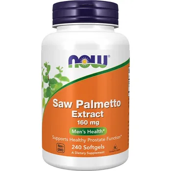 Přírodní produkt Now Foods Saw Palmetto extrakt 160 mg - výtažek ze serenoi plíživé (240 Měkká kapsla)