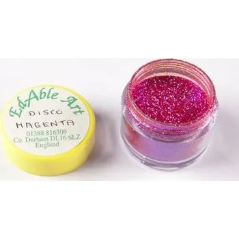 Jedlá dekorace na dort Třpyt dekorační disco Fuchsia