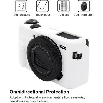 PULUZ silikonové pouzdro pro Canon EOS G7 X Mark II (bílé)