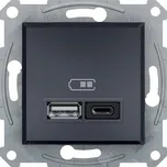 Schneider Electric ASFORA EPH2700471 USB nabíječka A+C 3A 45W, antracit
