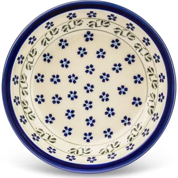 Talíř Keramický hluboký obědový talíř Bolesławiec 22 cm - dek. 163A (druhý druh)