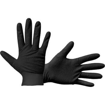 Vyšetřovací rukavice Chemsplash sumogrip, nitrilové rukavice černé - 50 ks, velikost XL