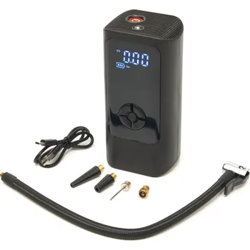 Sada na opravu pneumatiky Digitální akumulátorový minikompresor, bezdrátový - AKU, pro dofukování pneumatik, 12 V, 10 bar (TrueTech)