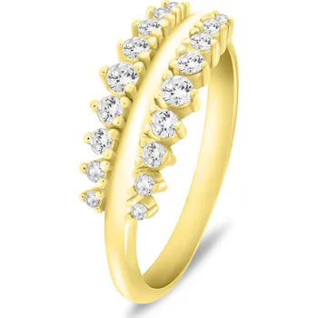 Prsten Brilio Silver Módní pozlacený prsten s čirými zirkony RI120Y 54 mm + 2 měsíce na vrácení zboží