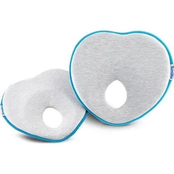 Příslušenství pro dětskou postel a kolébku SENSILLO Ergonomický, tvarující polštářek pro miminko - šedý, tyrkys