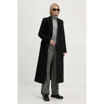 Dámský kabát Vlněný kabát Samsoe Samsoe F20400075 černá 99X, vel. L