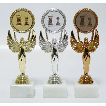 Šachové trofeje F32-830-83 DO KOŠÍKU ZADEJTE SOUČET ŠTÍTKŮ !!! - Více informací viz. POPIS v dolní části.