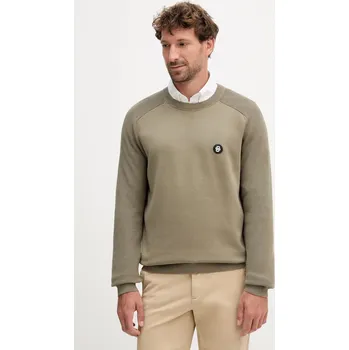 Pánský svetr Bavlněný svetr BOSS C-Illian pánský, zelená barva, 50543136 91X, vel. S