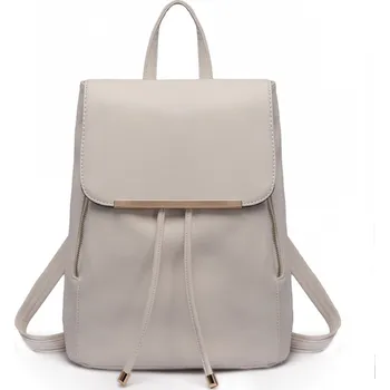 Městský batoh Světle šedý elegantní kožený batoh „Majestic“