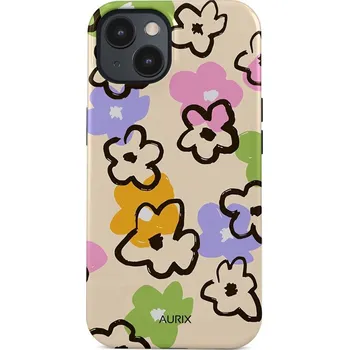 Pouzdro na mobilní telefon Kryt iPhone 15 AURIX MagSafe Flower Drawing (obal neboli pouzdro na iPhone 15)