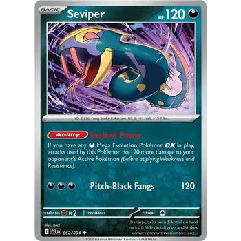 Karetní hra Seviper 062/094 - Phantasmal Flames Typ karty: Reverse Holo