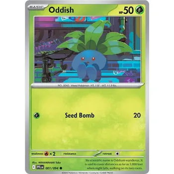 Sběratelská karetní hra Oddish 001/094 - Phantasmal Flames Typ karty: Non-Holo