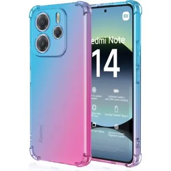Pouzdro na mobilní telefon Kryt Xiaomi Redmi Note 14 Shock duhový modro-růžový (obal neboli pouzdro na Xiaomi Redmi Note 14)