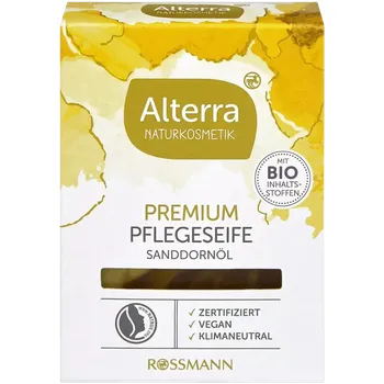 Mýdlo Alterra Naturkosmetik Tuhé mýdlo Premium rakytník 100 g