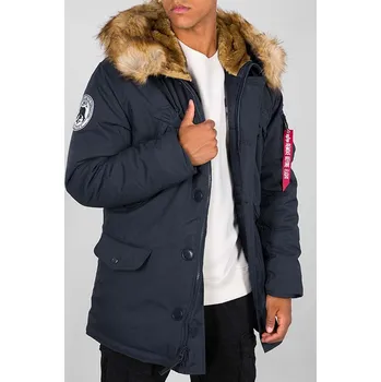 Bunda Alpha Industries Polar Jacket 123144 07 pánská, tmavomodrá barva, zimní 123144.07 59A, vel. S