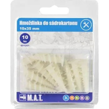 Hmoždinka hmoždinka do sádrokartonu 10x35mm PH (10ks) 0.03 Kg MTA MAXMIX Sklad14 601201 (0.03 Kg Šířka přepravní: 10 cm MTA MAXMIX Sklad14 601201)