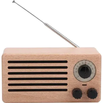 Radiopřijímač Retro přenosné rádio NewRixing NR-3013 - javor