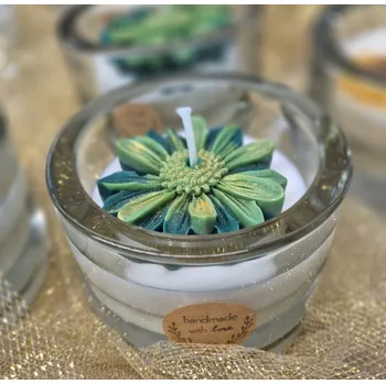 Svíčka AMI LUMEA Sójová svíčka AMI LUMEA, Třpytivá gerberka