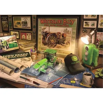 Puzzle Ravensburger puzzle JOHN DEERE pracovní stůl XXL 500 dílků