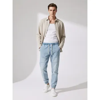 Pánské džíny Sinsay - Kalhoty joggers - modrá - 447FB-05J - 447FB-05J-32