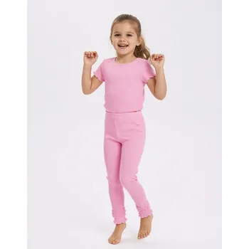 Dívčí oblečení Sinsay - Žebrované legíny - růžová - 625AF-35X - 625AF-35X-116