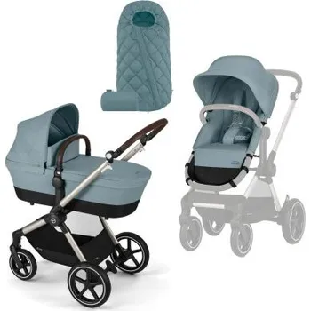 Kočárek Cybex Eos Lux + Fusak Snogga - Stormy Blue/Blue