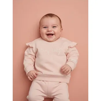 Pánská mikina Sinsay - Mikina s kulatým výstřihem - pastelová růžová - 7580Z-03X - 7580Z-03X-62