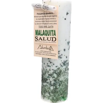 Svíčka Svíčky Rituální svíčka pro zdraví z malachitu