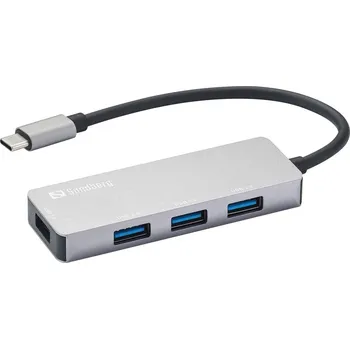 USB hub Sandberg USB-C Hub 1x USB 3.0 + 3x USB 2.0 Saver