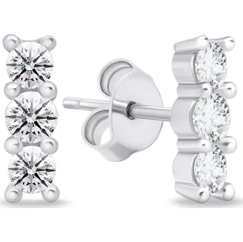 Náušnice Brilio Silver Módní stříbrné náušnice s čirými zirkony EA605W + 2 měsíce na vrácení zboží