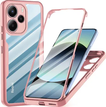 Pouzdro na mobilní telefon Techsuit ColorVerse 360 Series + Ochranná fólie Xiaomi Redmi Note 14 4G Růžová