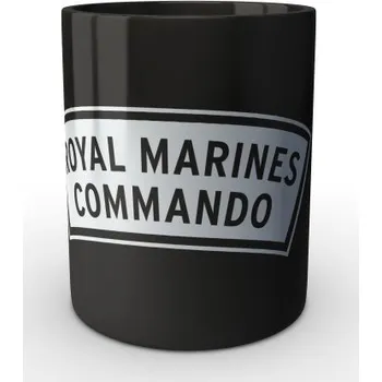 Sběratelský sportovní předmět Černý hrnek ROYAL MARINES COMMANDO - černá