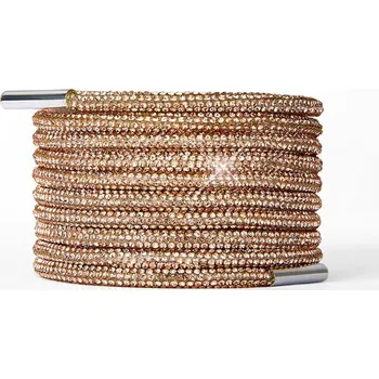 Tkaničky do bot Štrasové tkaničky do bot nebo do mikiny, jeden pár - Pískově zlaté, 100 cm