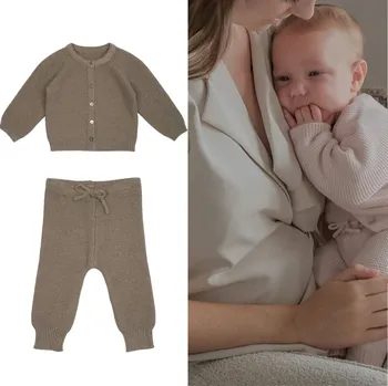 Kojenecká souprava LODGER Merino set - svetřík a tepláčky Buffalo vel. 68