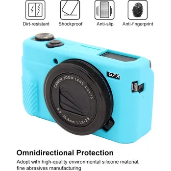 PULUZ silikonové pouzdro pro Canon EOS G7 X Mark II (modré)