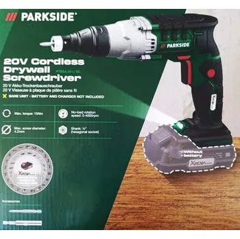 PARKSIDE Aku šroubovák na sádrokarton PTBSA 20-Li B2, 2Ah
